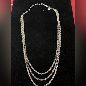 .999 SILVER USA 3 STRAND NECKLACE!  NICE HEAVY